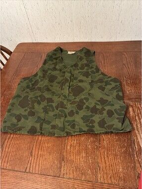 Vintage Kamo Camouflage Hunting Vest Men’s L Fishing Tactical Made In USA